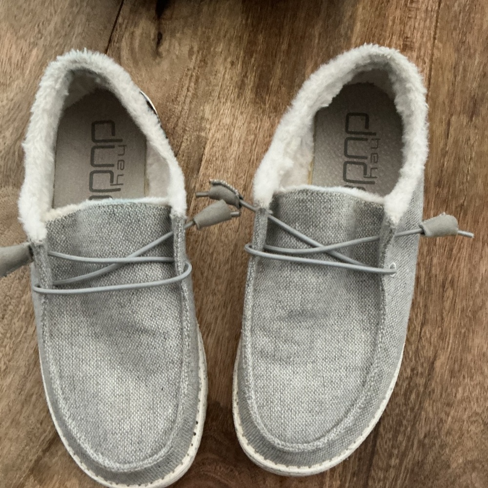 Womens HEYDUDE Wendy Slip-On Casual Shoe -Light Gray